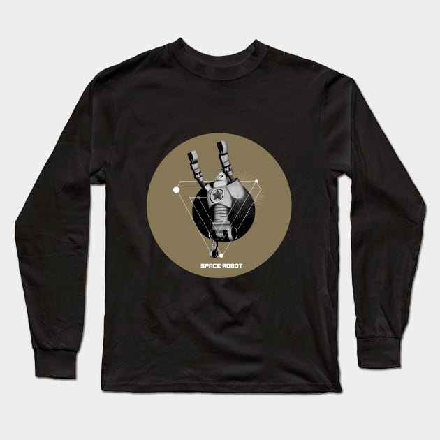 Space robot minimalism Long Sleeve T-Shirt by ZCardula